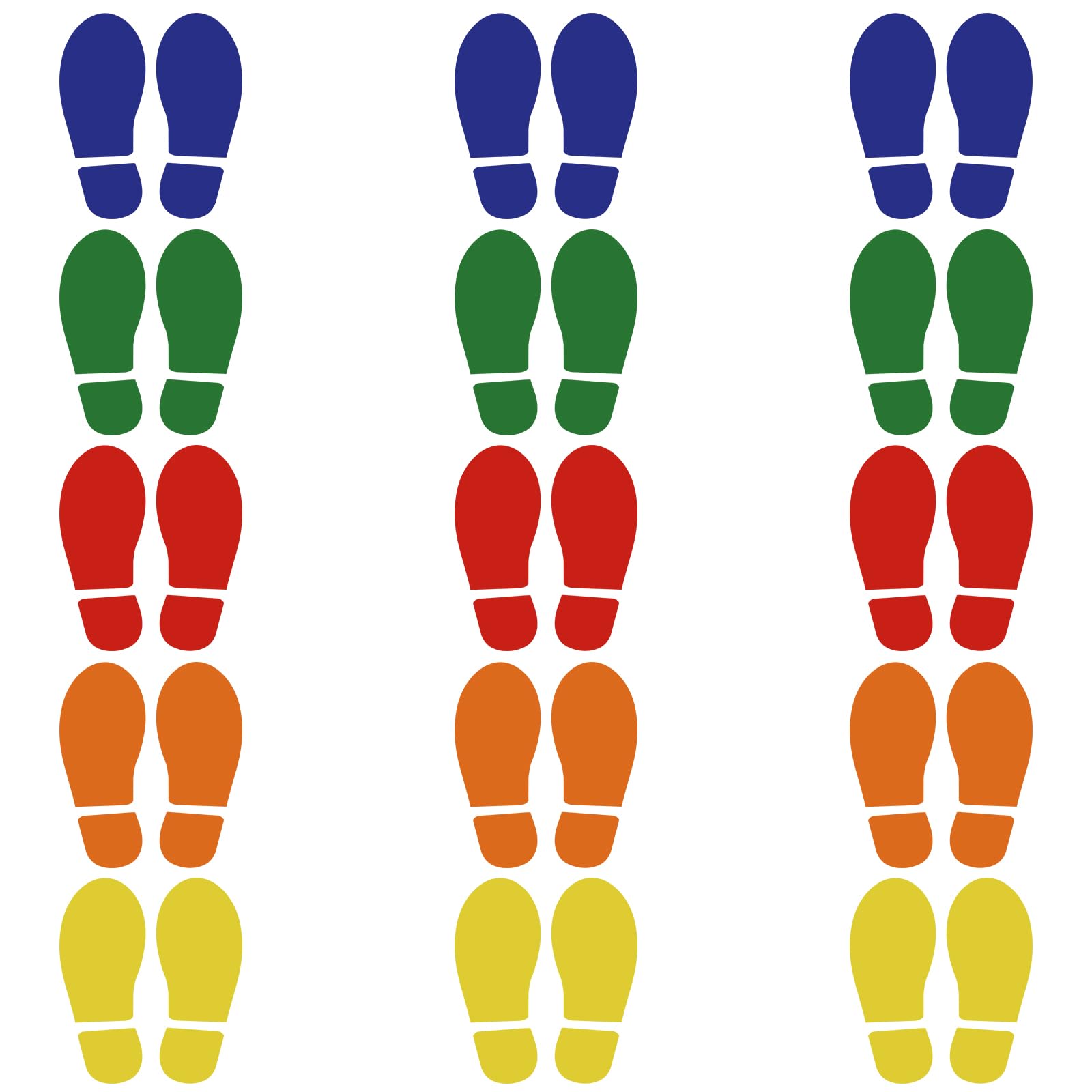 Vin Beauty 36 Multicolore Moderni Adesivi per Pavimenti Impronte Decalcomanie per Pavimenti e Pareti, 18 Paia di Impronte di 36 Stampe Colorate