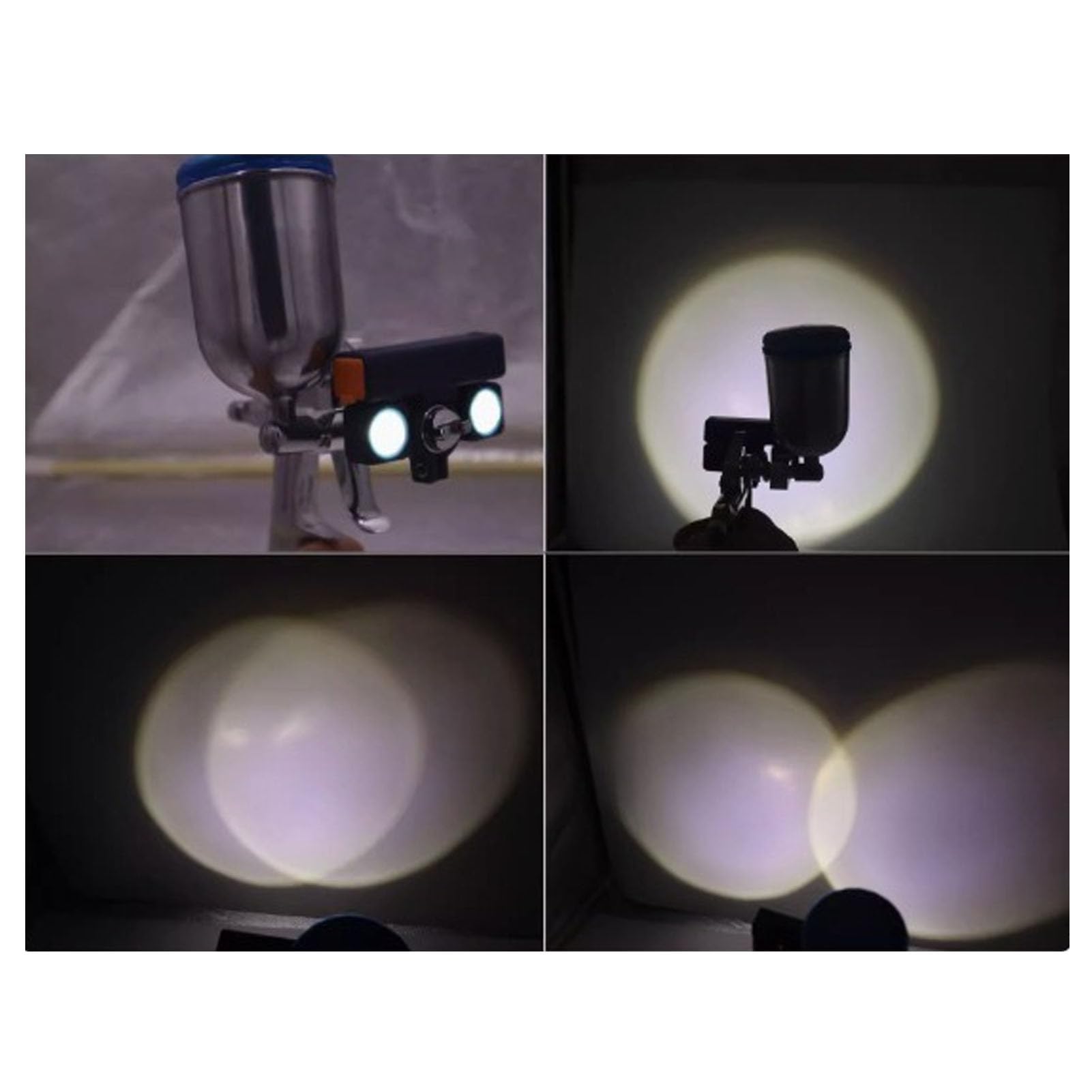 Asixxsix Lumière pour Pistolet à Peinture, Lampe LED de Remplissage pour Pistolet à Peinture, 2 Modes, lumière Blanche et Chaude, 2 Luminosité Ajustable USB Pistolet à Peinture Automobile