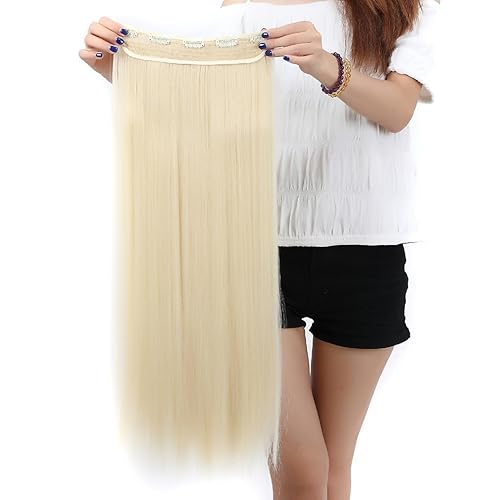 S-noilite - Extensiones de pelo sintético para niñas y mujeres, 5 clips
