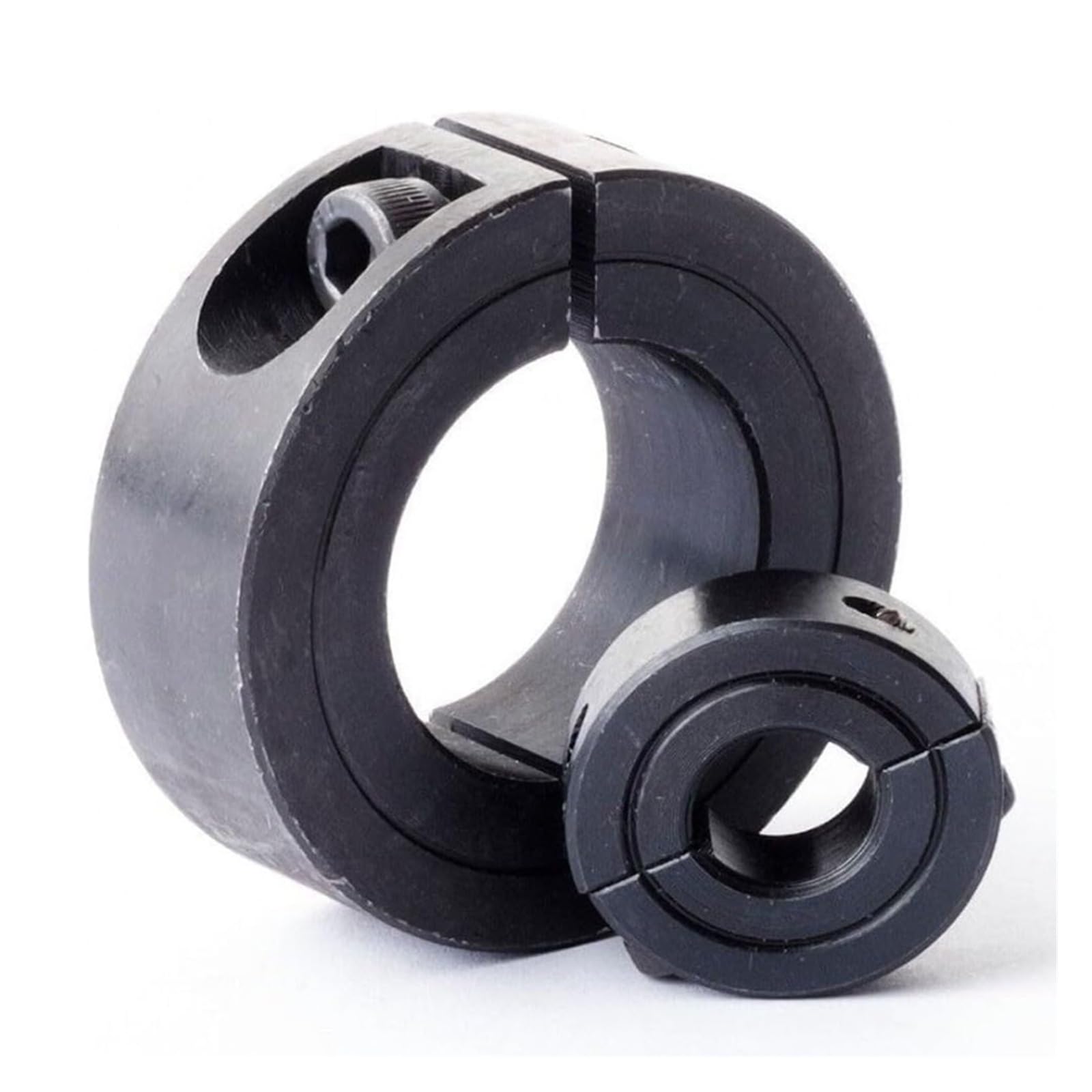 1 collar de abrazadera de acero 45 con doble división con tornillos de 32