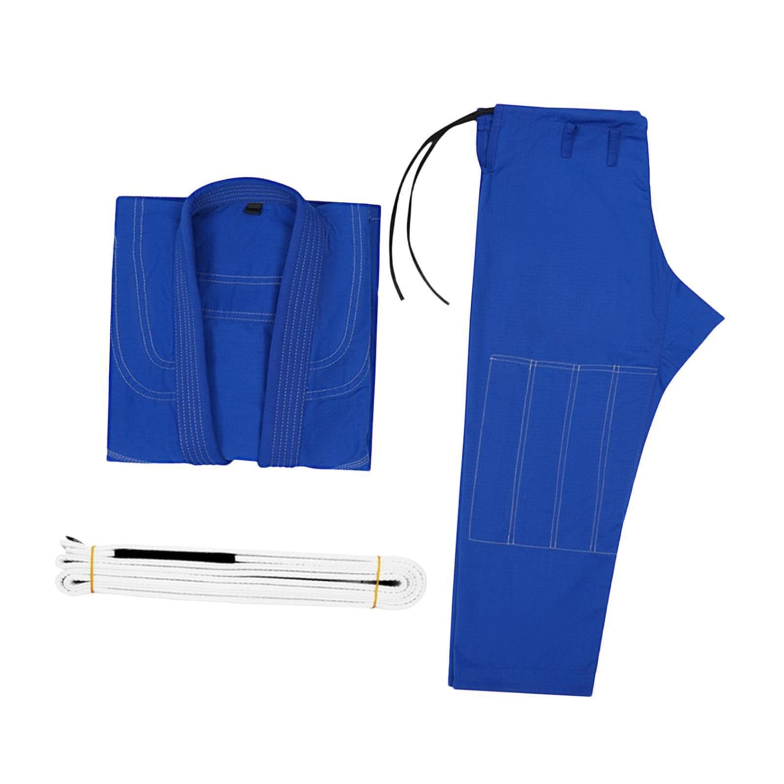 BEALIFE Accessori per abbigliamento per arti marziali, cintura in comoda e leggera per kimono da torneo Brazilian Jiu Jitsu Gi per bambini, uniformi per , Blu , A3