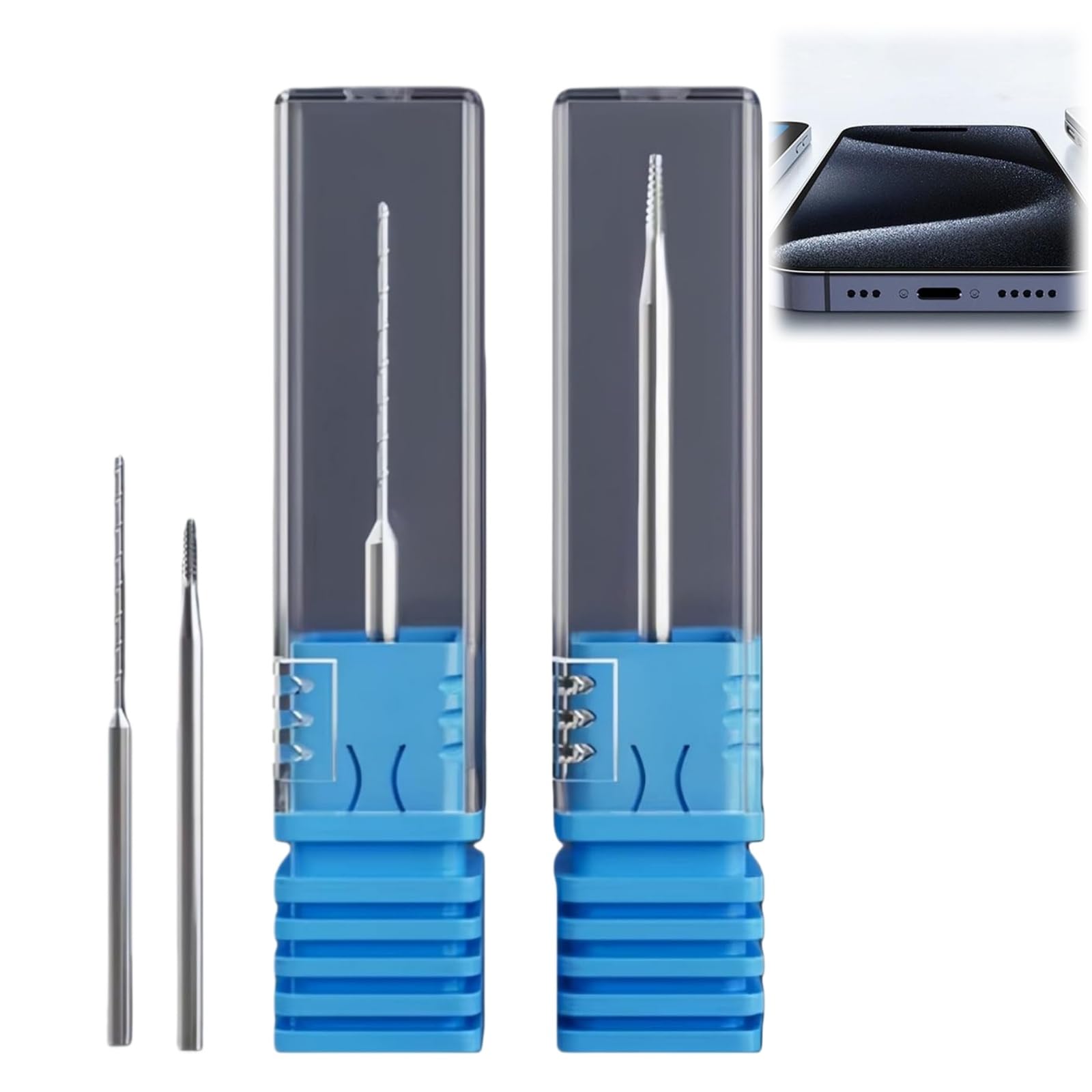 2PCS Screw Extractor Set,Screw Remover and Extractor Bit Set with Small Drill Bits,Stripped Screw Removal Tool & Two-Point Screw Remover Kit to Remove Screw,Mobile Phone & Small Electronics DIY Repair