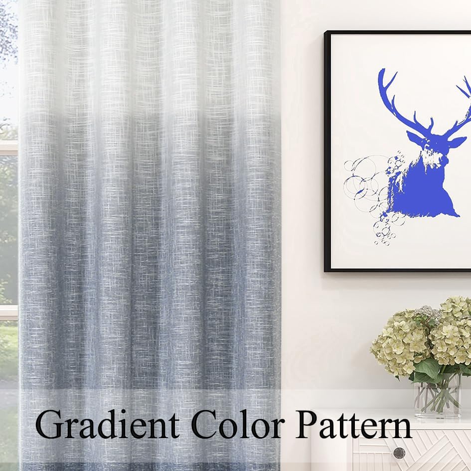 Miniatura 6 de Paneles de cortinas opacas de 84 pulgadas de largo, reducción de ruido, cortinas de tratamiento de ventanas de eficiencia energética para