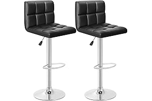 Juego de 2 Taburetes para Barra de Cocina BestOffice: Modernos, Ajustables y Elegantes