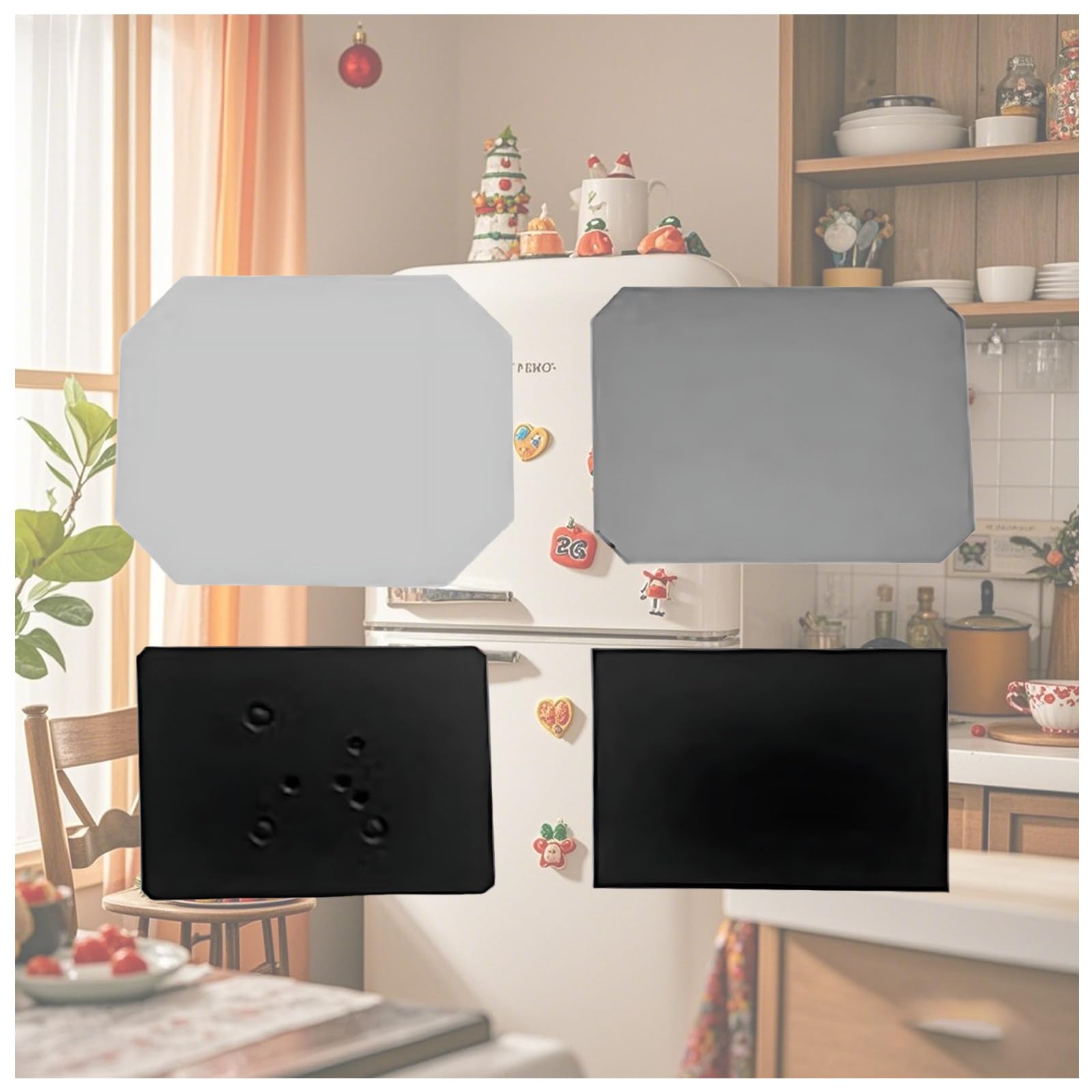 Kit aimant frigo rectangulaire 53x80mm avec film coque et carton pour loisirs créatifs