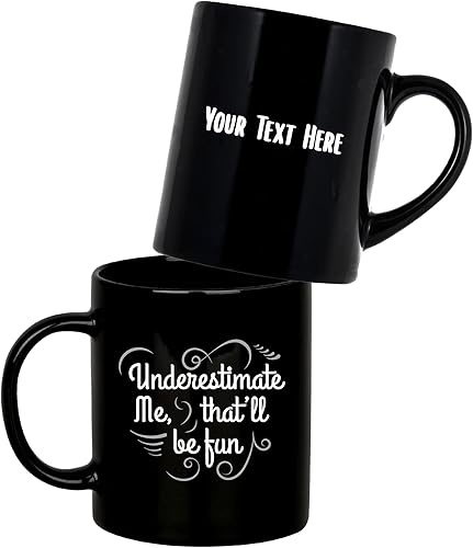 Panvola Taza de regalo divertida sarcástica personalizada de Underestimate Me That'll Be Fun para compañeros de trabajo, amigos, taza de café de