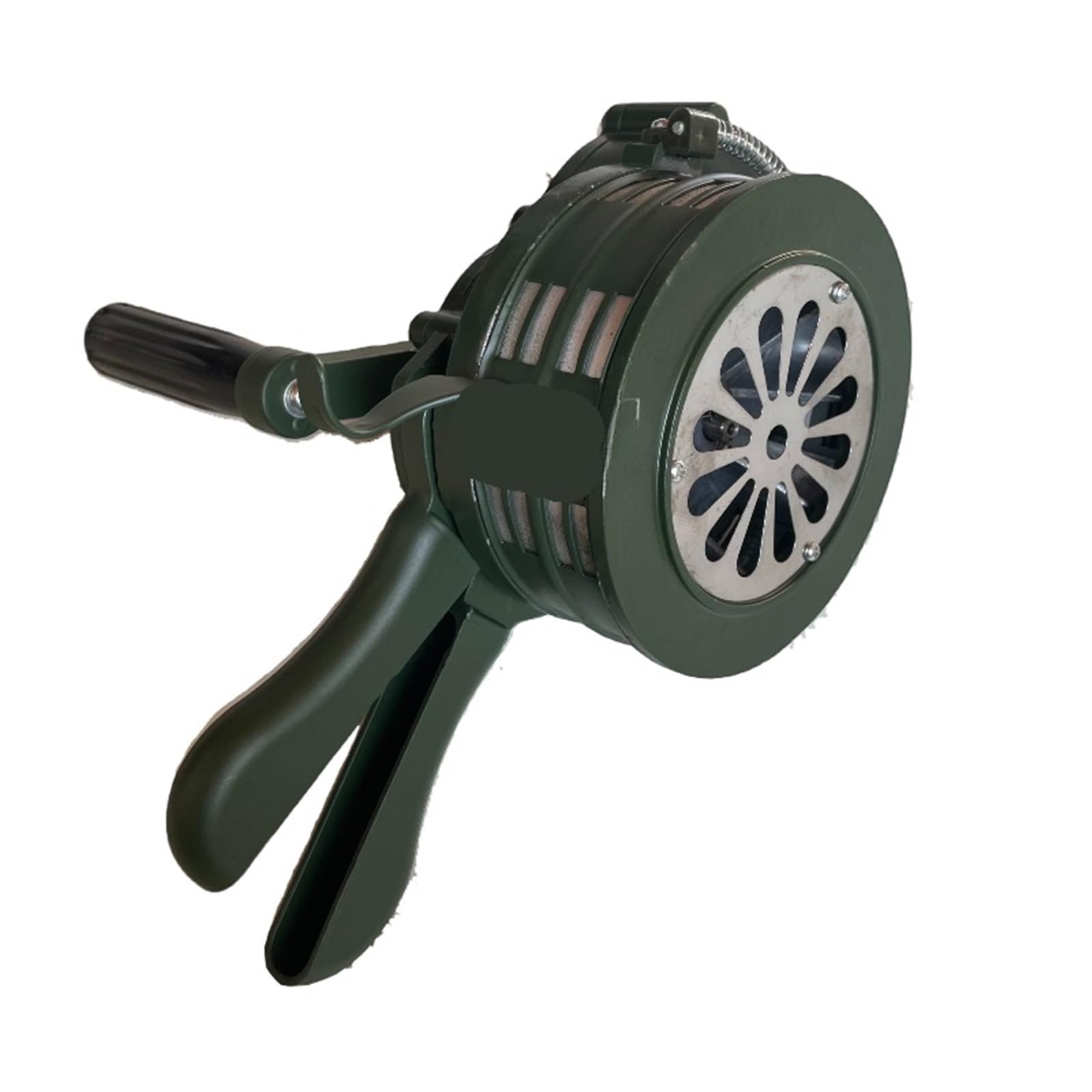 Picadora de Carne Manual, Manivela Sirena bocina 110dB Alarma Manual de Ataque aéreo de Metal for Deportes de Emergencia Multicolor(Green)