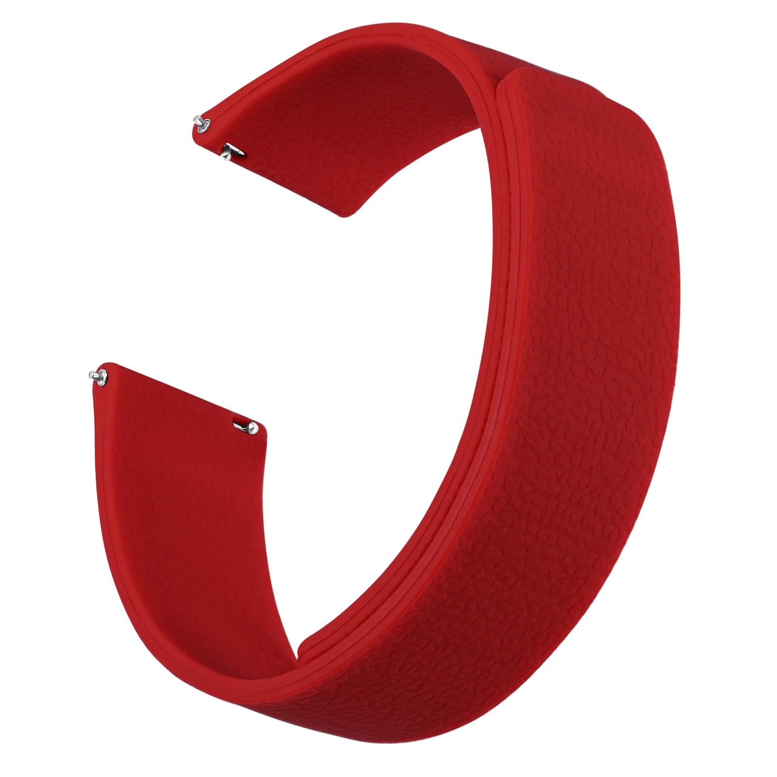 Magnetic Silicone Watch Bands, Lychee Texture, Quick Release Sporty Strap, Band Width 18mm 20mm 22mm - 1