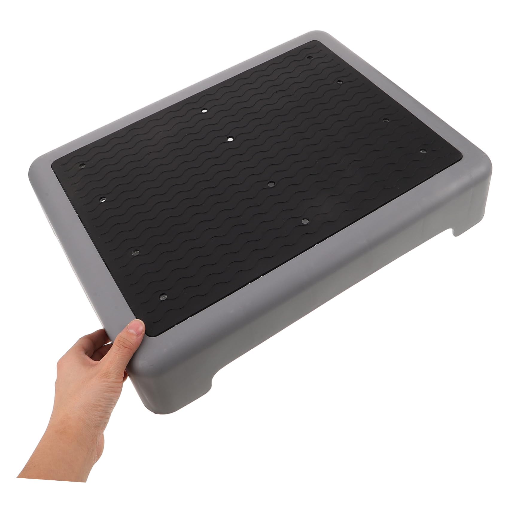 Rutschfester Trittschemel für Außenbereich aus Kunststoff 44x34cm Sicherer Hocktoilette Fußhocker für Senioren und Erwachsene im Badezimmer und Öffentlichen Bereichen