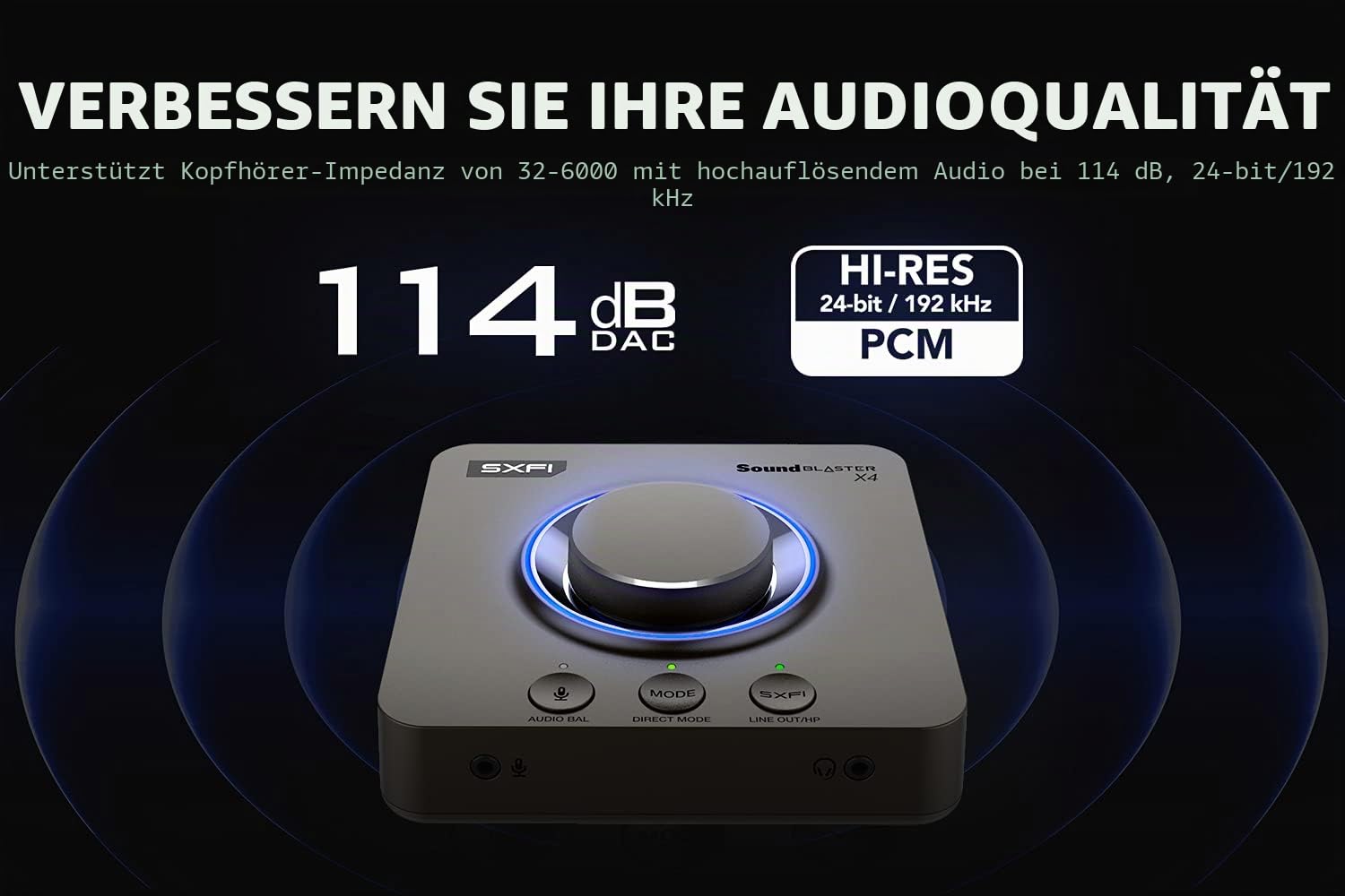 Creative Sound Blaster X4 HD 7.1 USB DAC Super X-Fi Soundkarte PC-Mac
