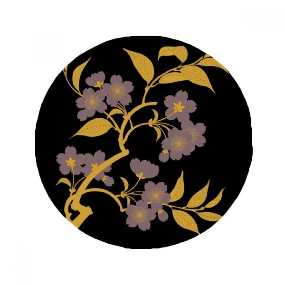 Tapis de sol japonais fleur noire antidérapant pour éviter les glissades dans la cuisine