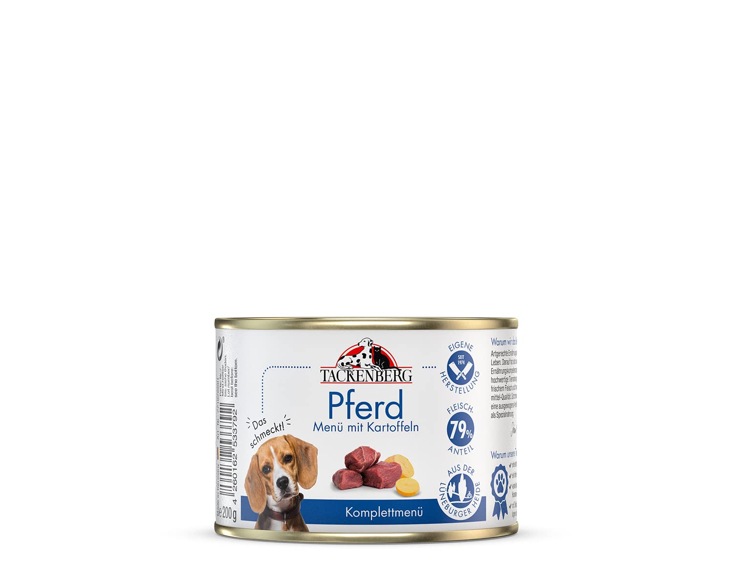 Hundefutter Pferd TACKENBERG Pferd Mit Kartoffeln Nassfutter Dose Fr Hunde   Premium Getreidefrei 12 X 400 G