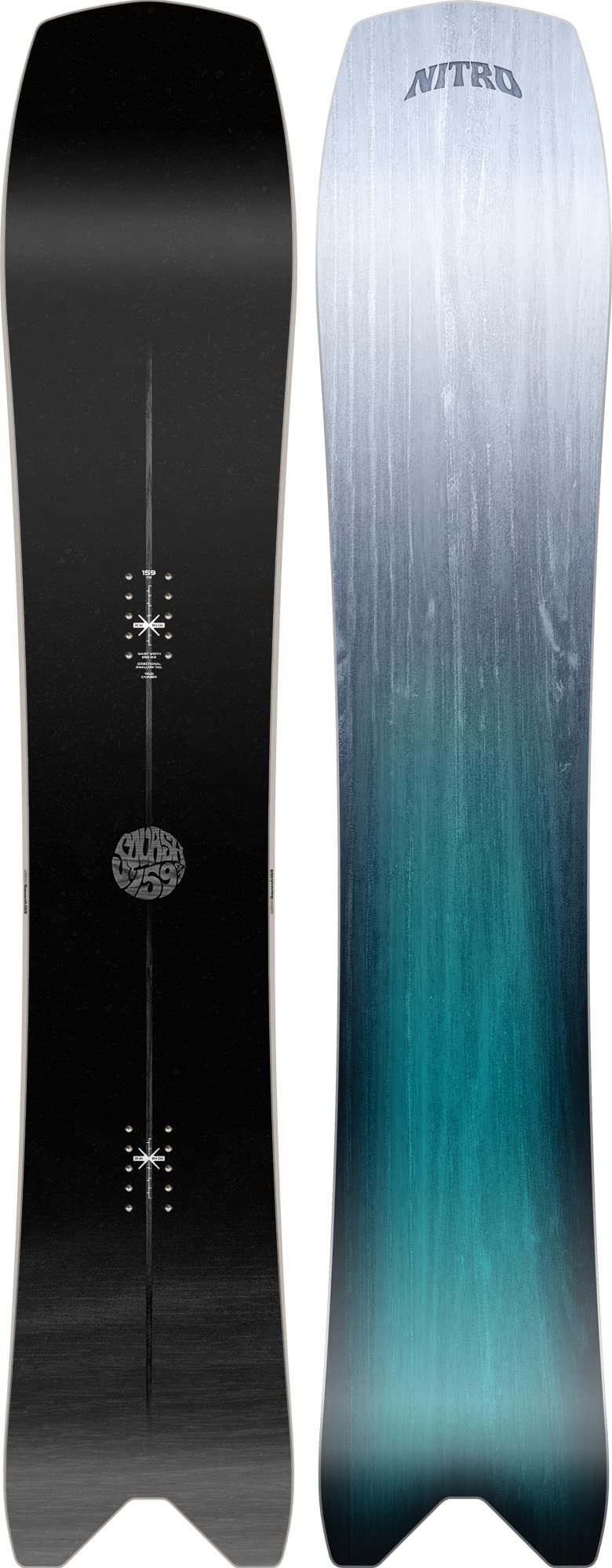 Nitro Snowboards BRD 23 Squash Skateboard pour Homme Motif trüe Camber All Terrain, Midwide