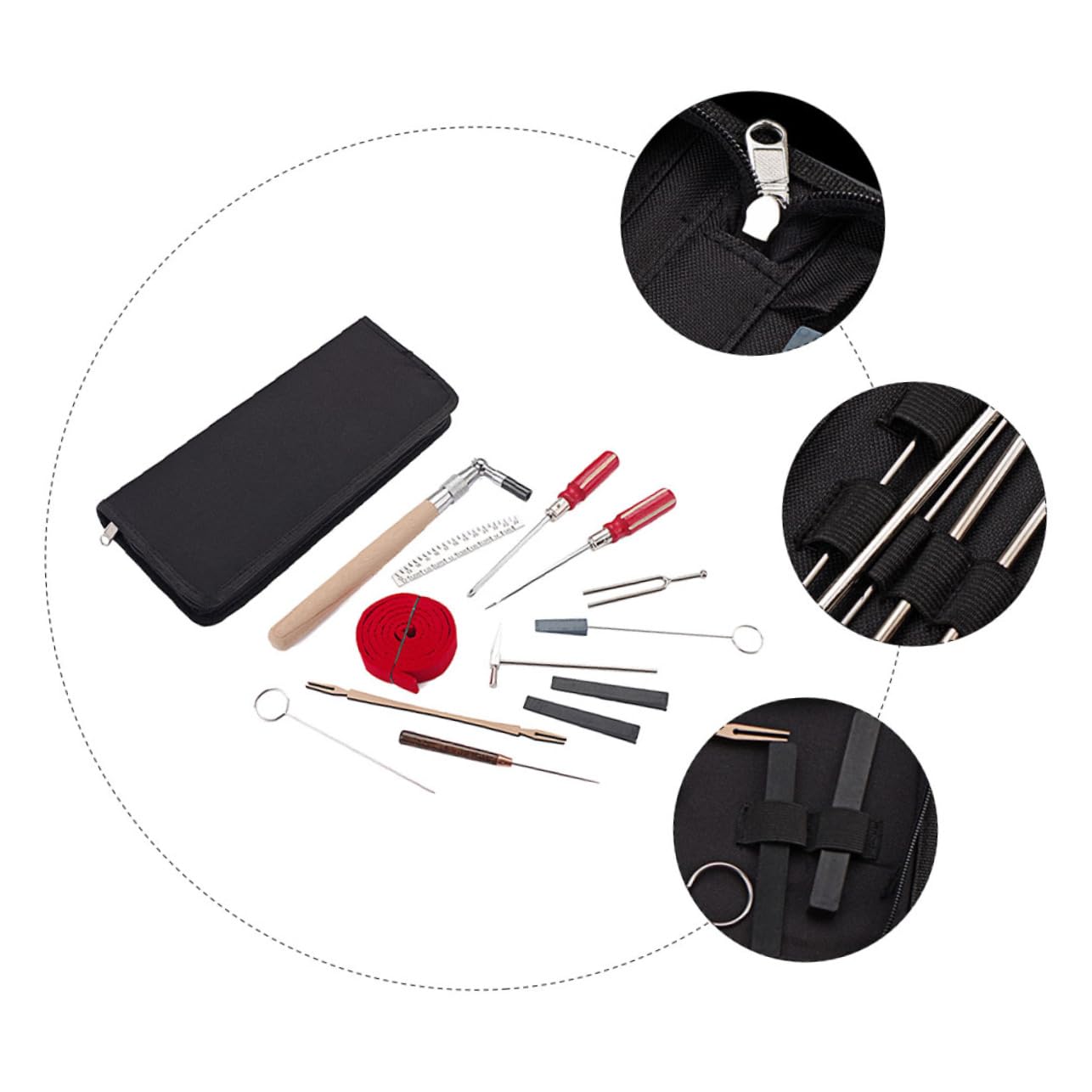 Kit di Accordatura Striscia Smorzante di Accordatura per Pianoforte, Martello in Metallo Pratico per Lavori e Riparazione