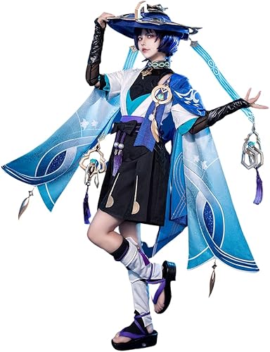 Cosfun Game Genshin Impact Scaramouche Wanderer Cosplay Costume Jacquard Upgrade Ver