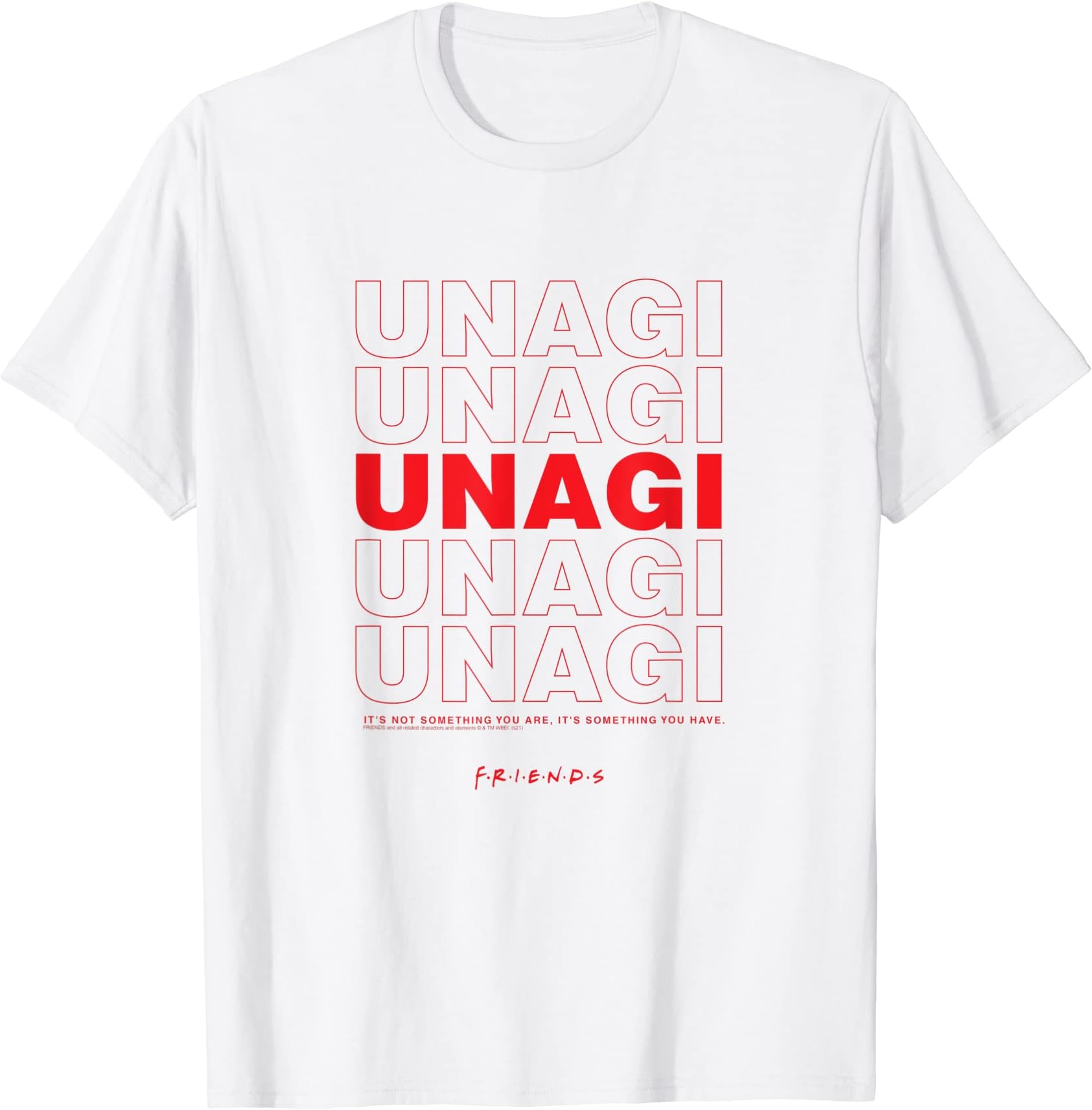 FRIENDSUnagi Takeout Text T-Shirt