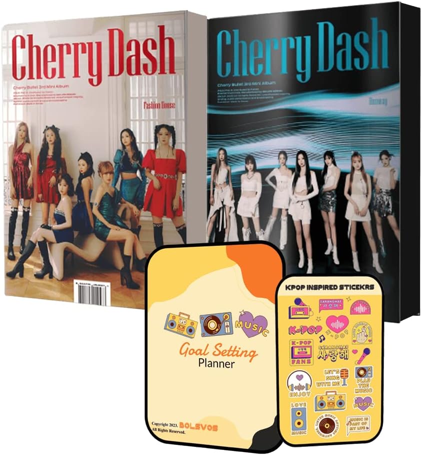 Cherry Bullet Cherry Dash Album [Random Ver.]+Pre Order Benefits+BolsVos Exclusive K-POP Inspired Digital Merches (Goal Setting Planner, Sticker Pack)