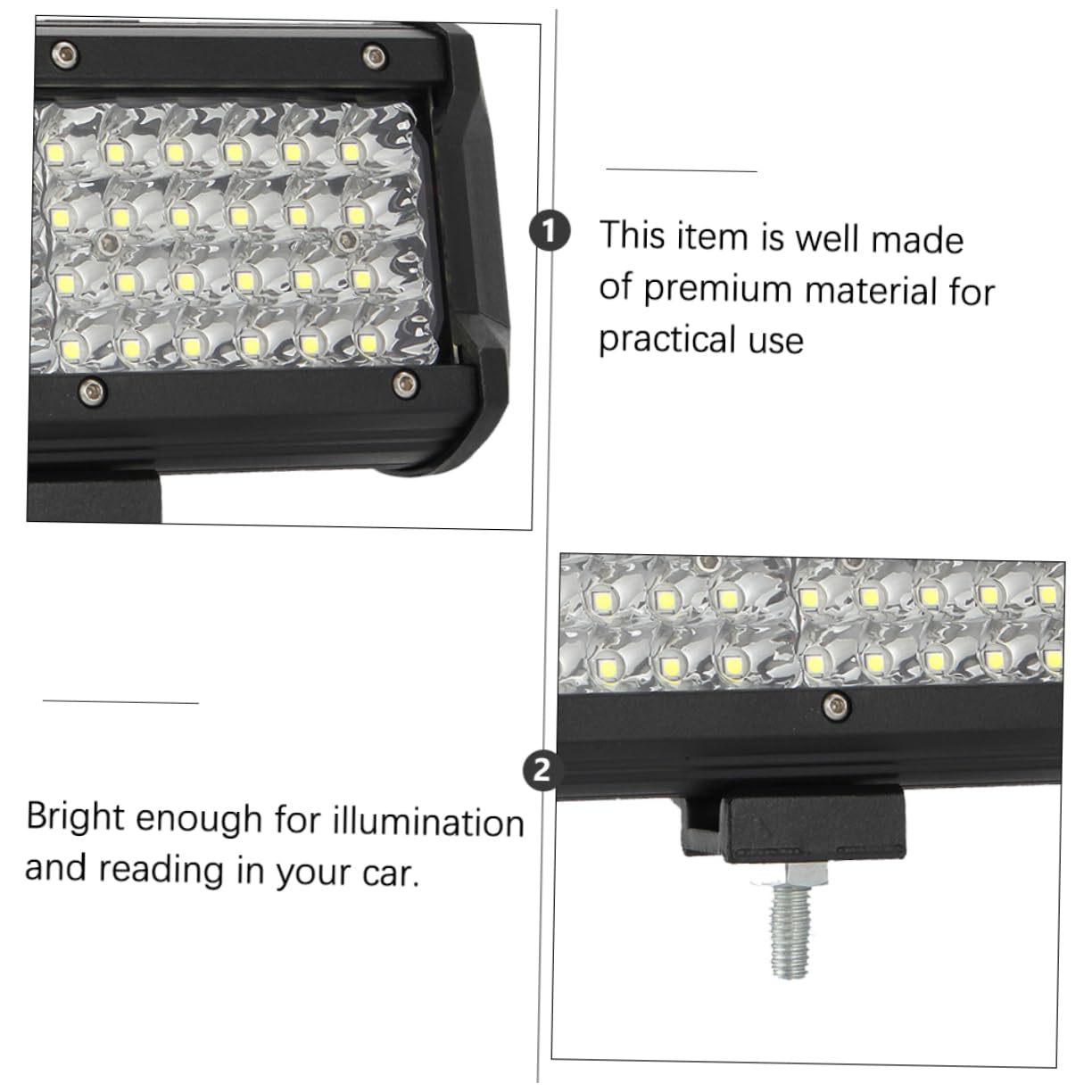 MAGICLULU Barra LED Faro da Lavoro Auto Luce LED Esterno Alta Luminosità per Off Road e Guida Notturna