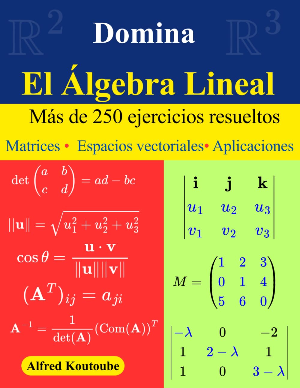 Domina el Álgebra Lineal: Más de 250 ejercicios resueltos | Matrices - Espacios vectoriales - Aplicaciones