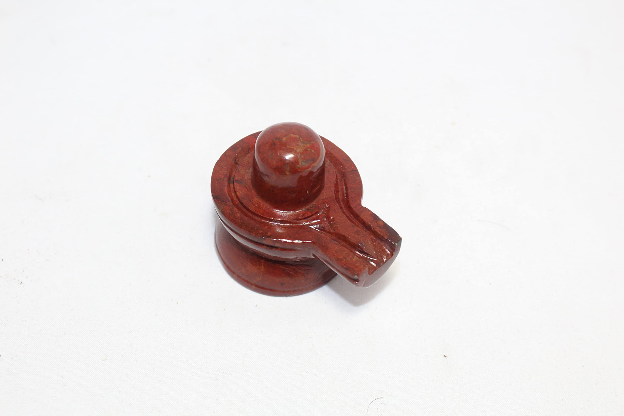 Shivling en jaspe rouge naturel fait main par Rajasthan Gems