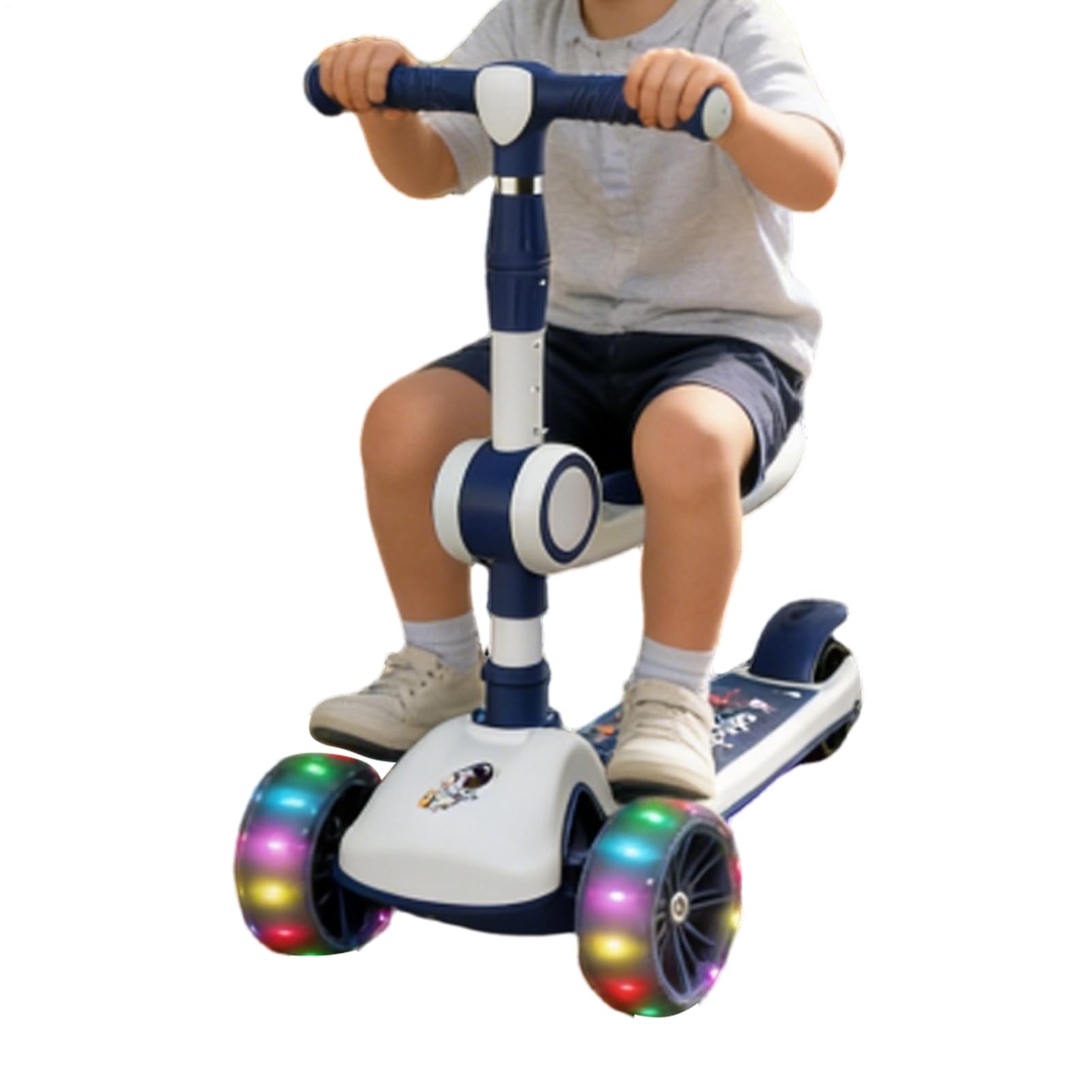 Monopattino Elettrico Per Bambini 2 in 1 Sedile Regolabile Antiscivolo con