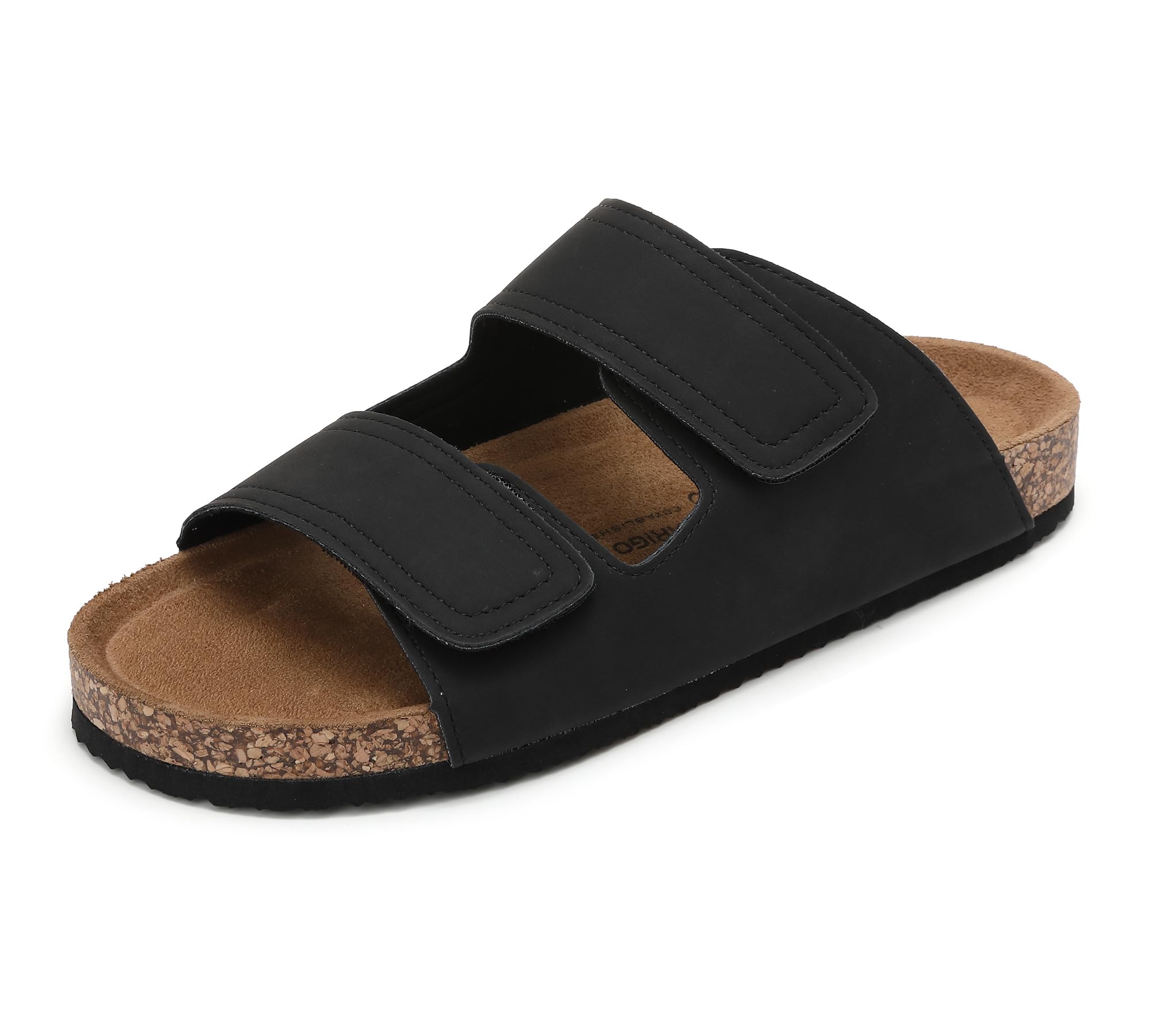 ARRIGO BELLOSandals Men's Mules Sliders Adjustable Slippers with Velcro Arch Support Slides for Indoor Outdoor Size 7-11