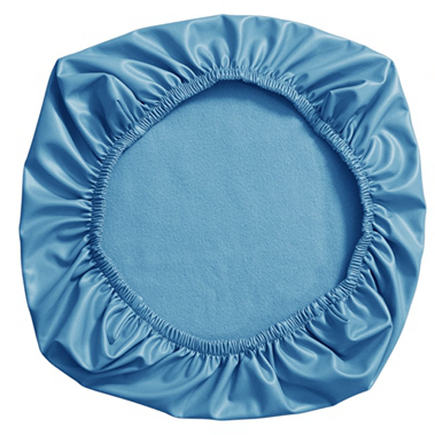 YOPOIY 1 Piezas PU Cuero Funda de Silla de Oficina, Impermeable Antideslizante Cubierta de Asiento Elástica Impermeable a Prueba de Aceite Oficina Cubierta de La Silla con Fondo elástico -Azul