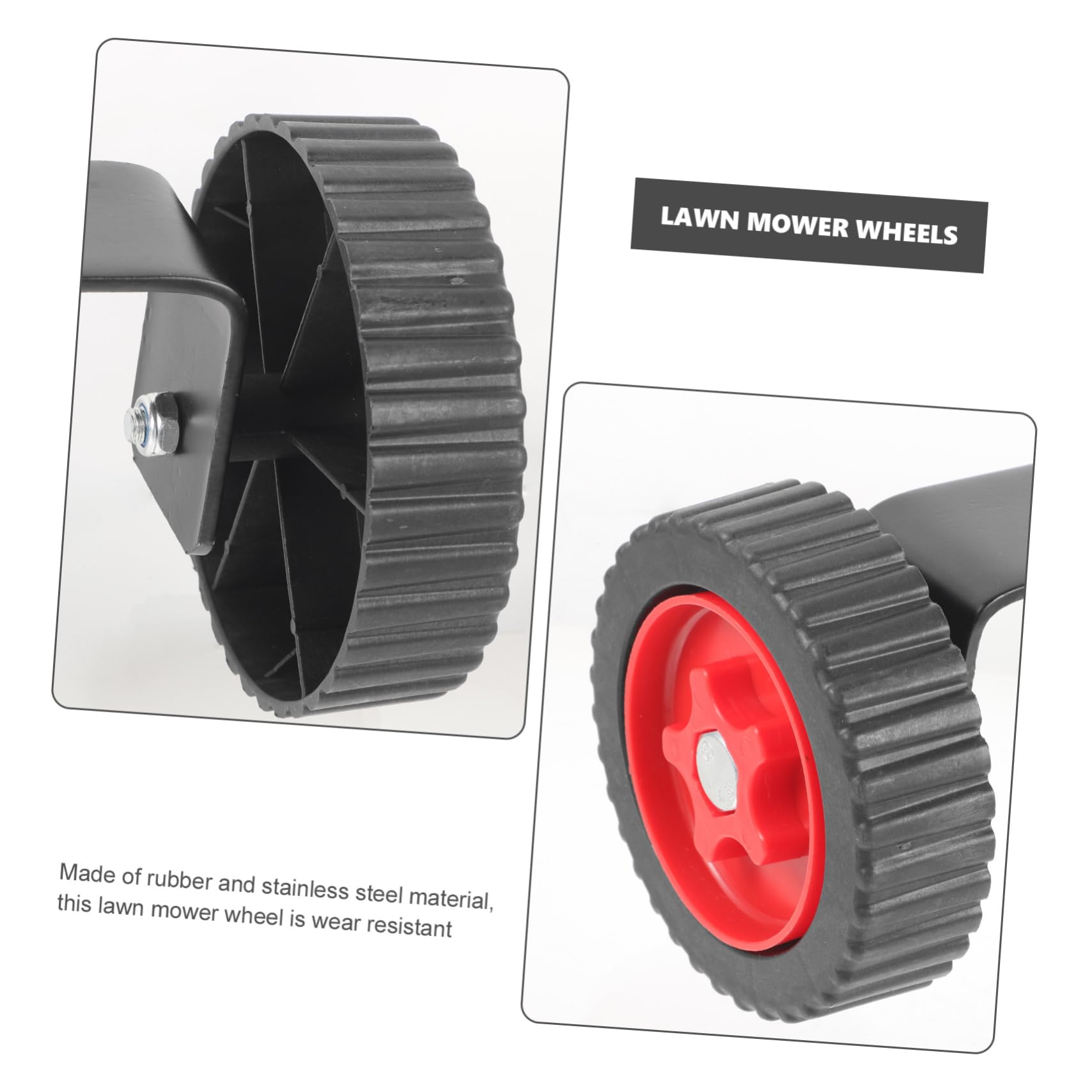 Ruedas de Cortacésped Soporte para Jardín Portátiles Accesorios de Repuesto Compatibles para Césped y Terrazas