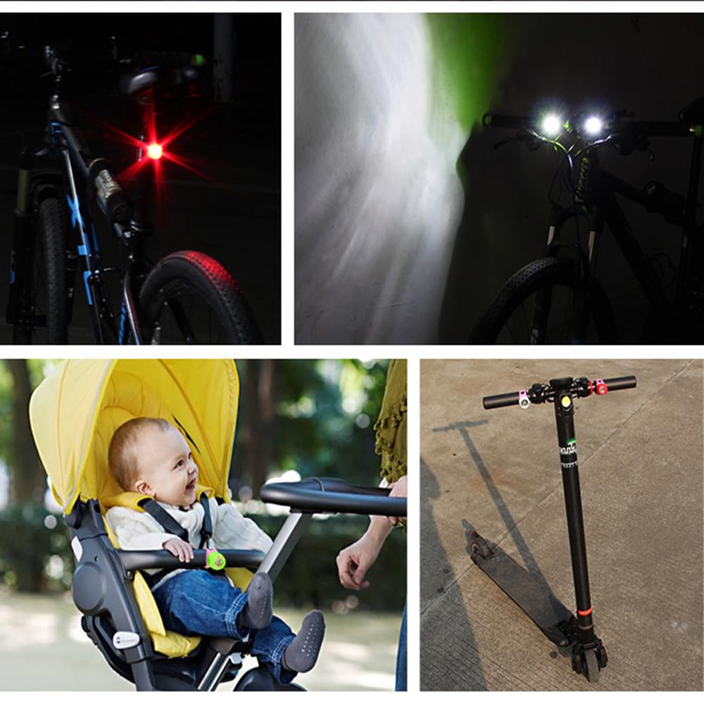 Feu arrière LED pour vélo, Lampe de signalisation pour Enfants, draisienne, Compatible avec Les vélos Tout-Terrain et Les vélos d'appartement. Phare Avant USB.