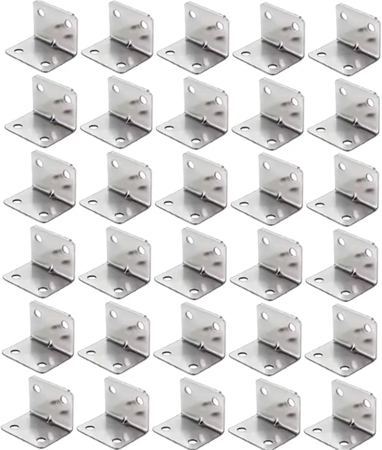 L Brackets Universal Corner 90 Degree Right Angle Fixed Wood Furniture Bedframe Cabinet Home Hardware Accessories(30pcs)
