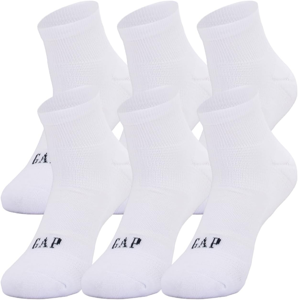 GAP Men's Quarter Cut Socks, Multi-pack Adult Ankle Socks, Soft & Stretchy