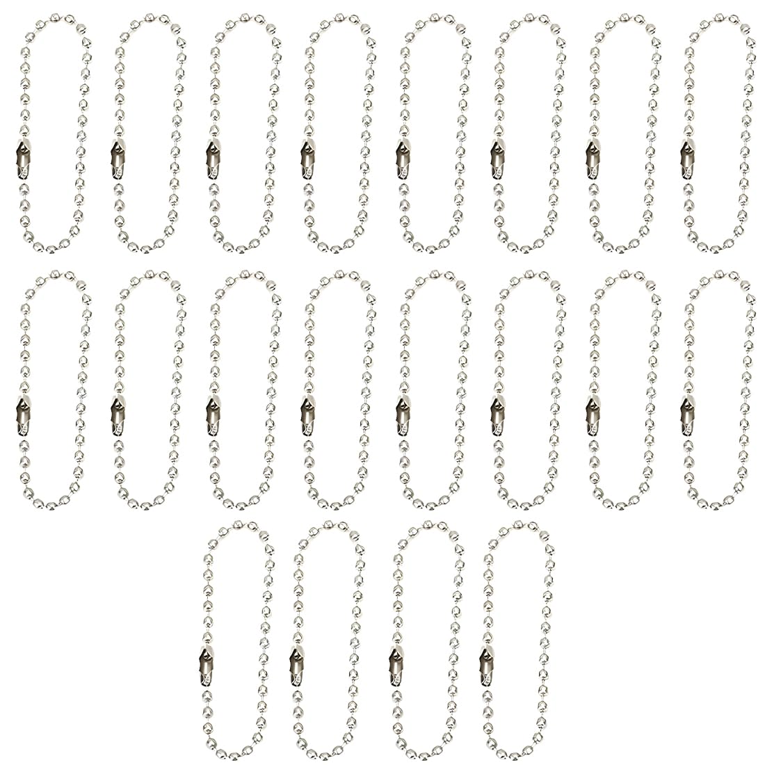 20 Catenelle In Acciaio Inox 12cm Per Portachiavi Fai-Da-Te - Argento - Foto 6