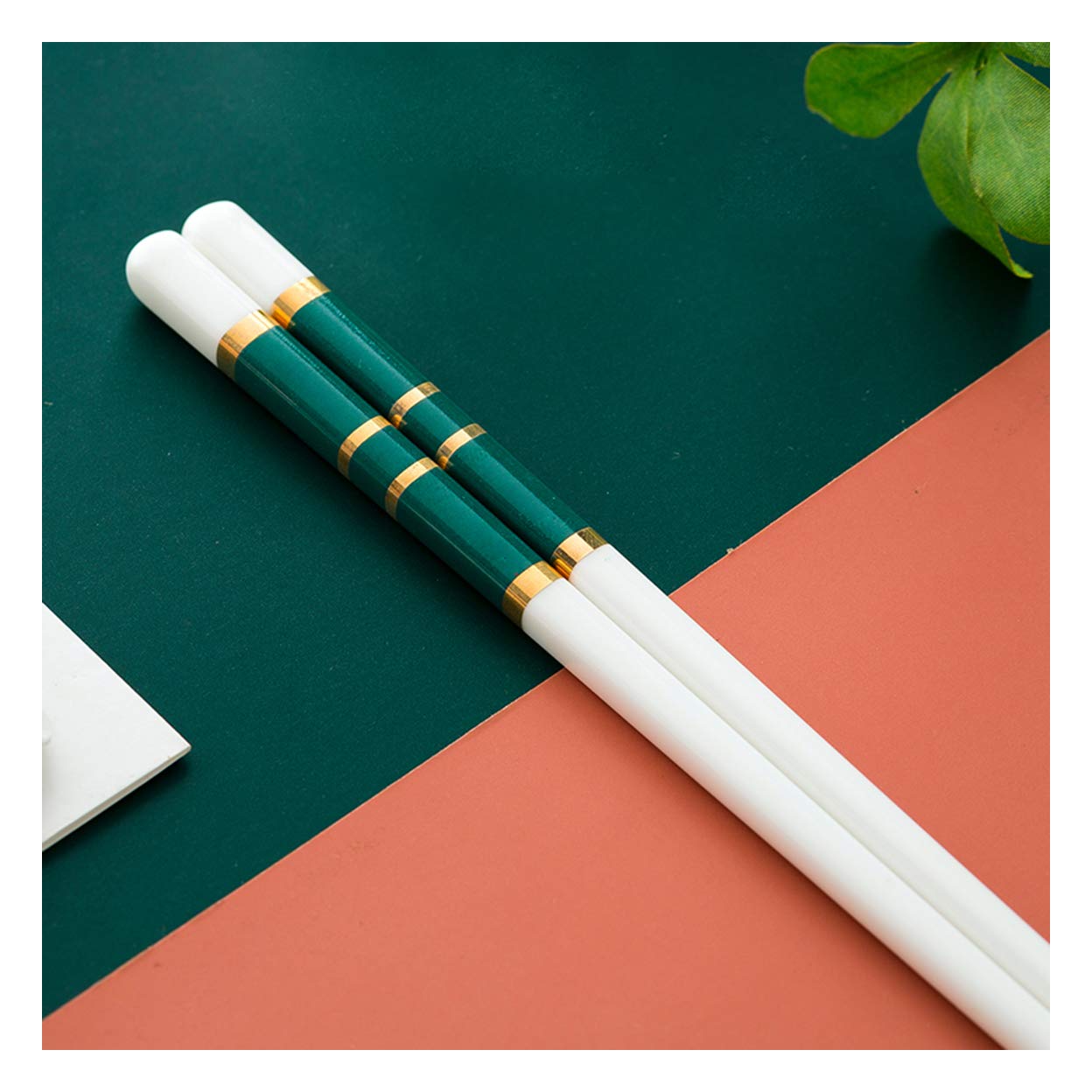 10 Paia di Bacchette in Porcellana in Stile Giapponese - Bacchette Giapponesi Premium riutilizzabili e Resistenti - Bacchette Antiscivolo con Punte testurizzate per casa