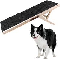 BommJokker 110 cm-es állítható kutyalépcső 35-65 cm magasság 7 fokozat fa 1
