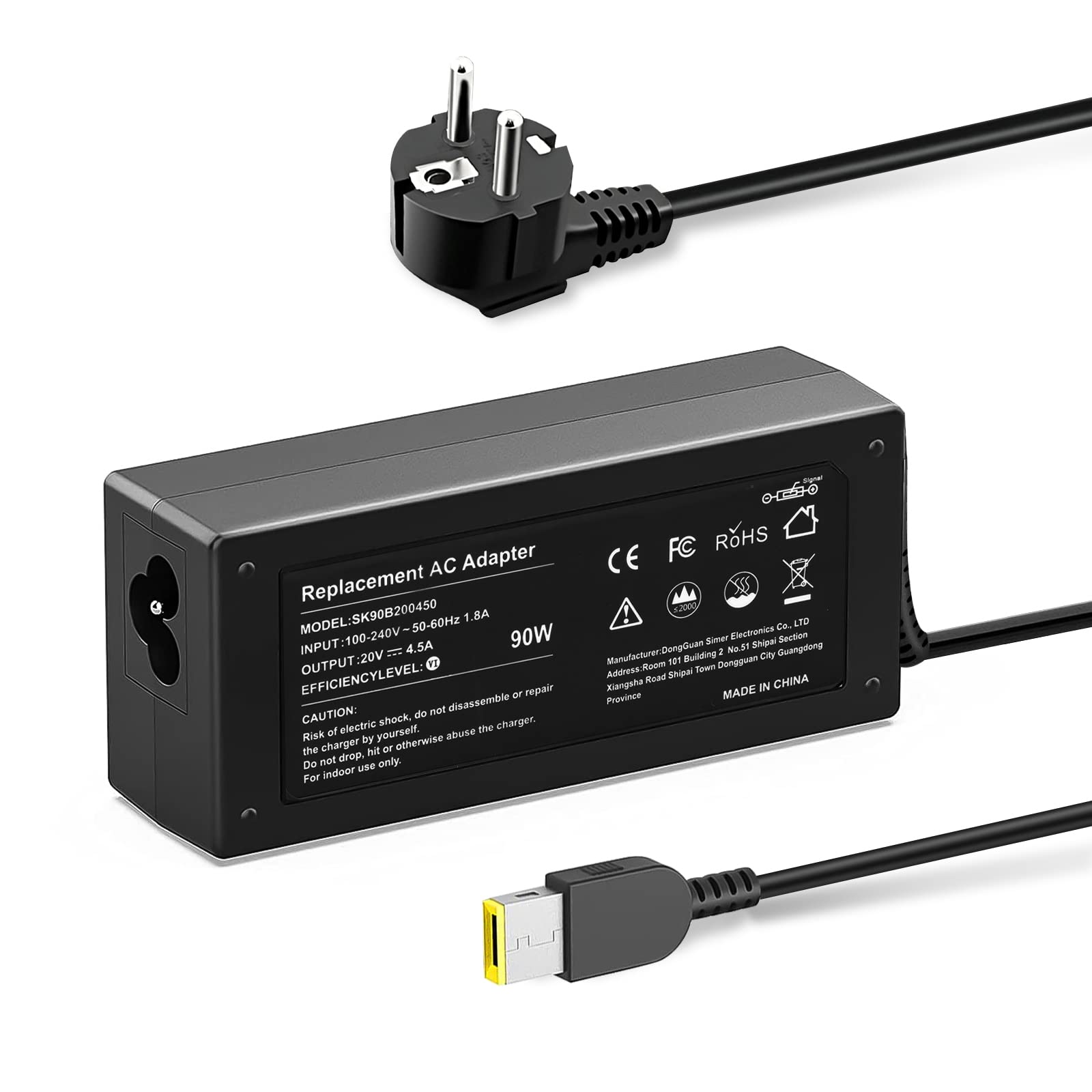 90W Chargeur Compatible avec Lenovo Thinkcentre Neo Desktop Mini PC | pour Lenovo Thinkcentre Neo 50a 50q 30a M70q M73 M75q M80q M83 M90q M93p M700 M710 M710q M715q M720 M900 M910 M910q M90n-1