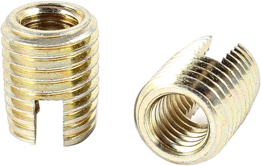 2 Pcs Tool Holder Brass Tone 15mm x 12mm x 8mm Self Tapping Threaded Inserts Model:34as135qo574