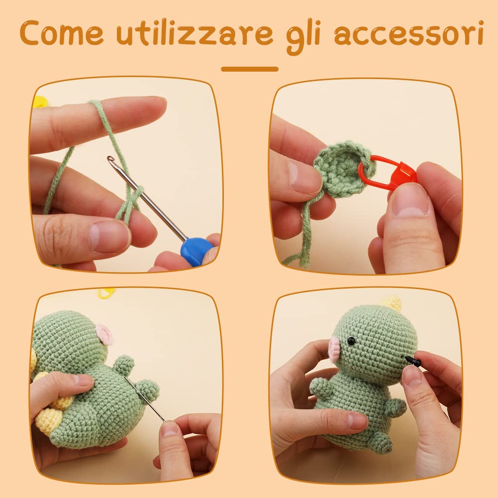 Sfit Set copleto all'uncinetto per principianti, set copleto di
