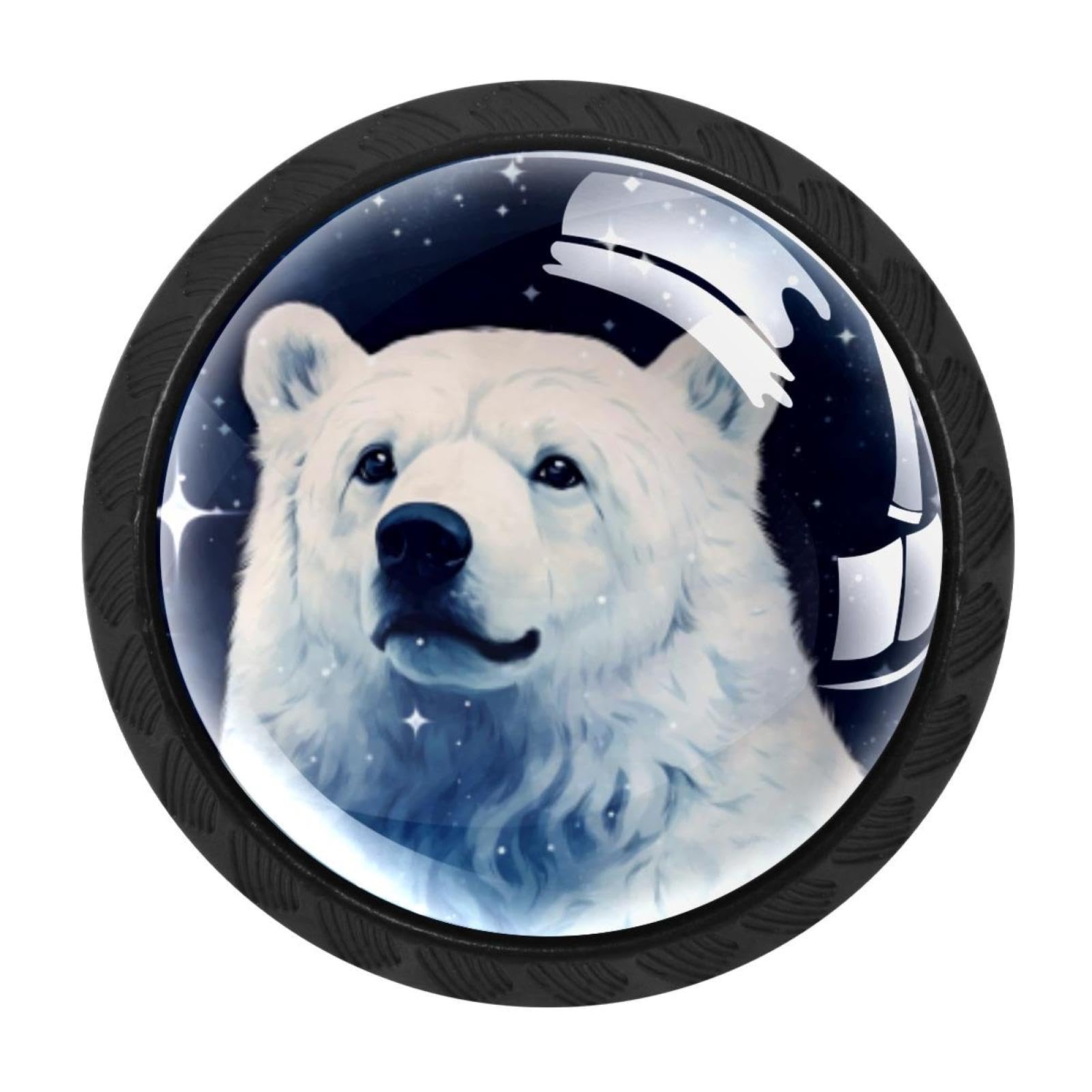 Chenzzzz Multicolored 14 Starry Polar Bear Drawer Knobs Pull Handle Crystal Glass Circle Shape Cabinet Drawer Pulls Cupboard Knobs With Screws For Kitchen Cupboard Dresser Wardrobe Etc