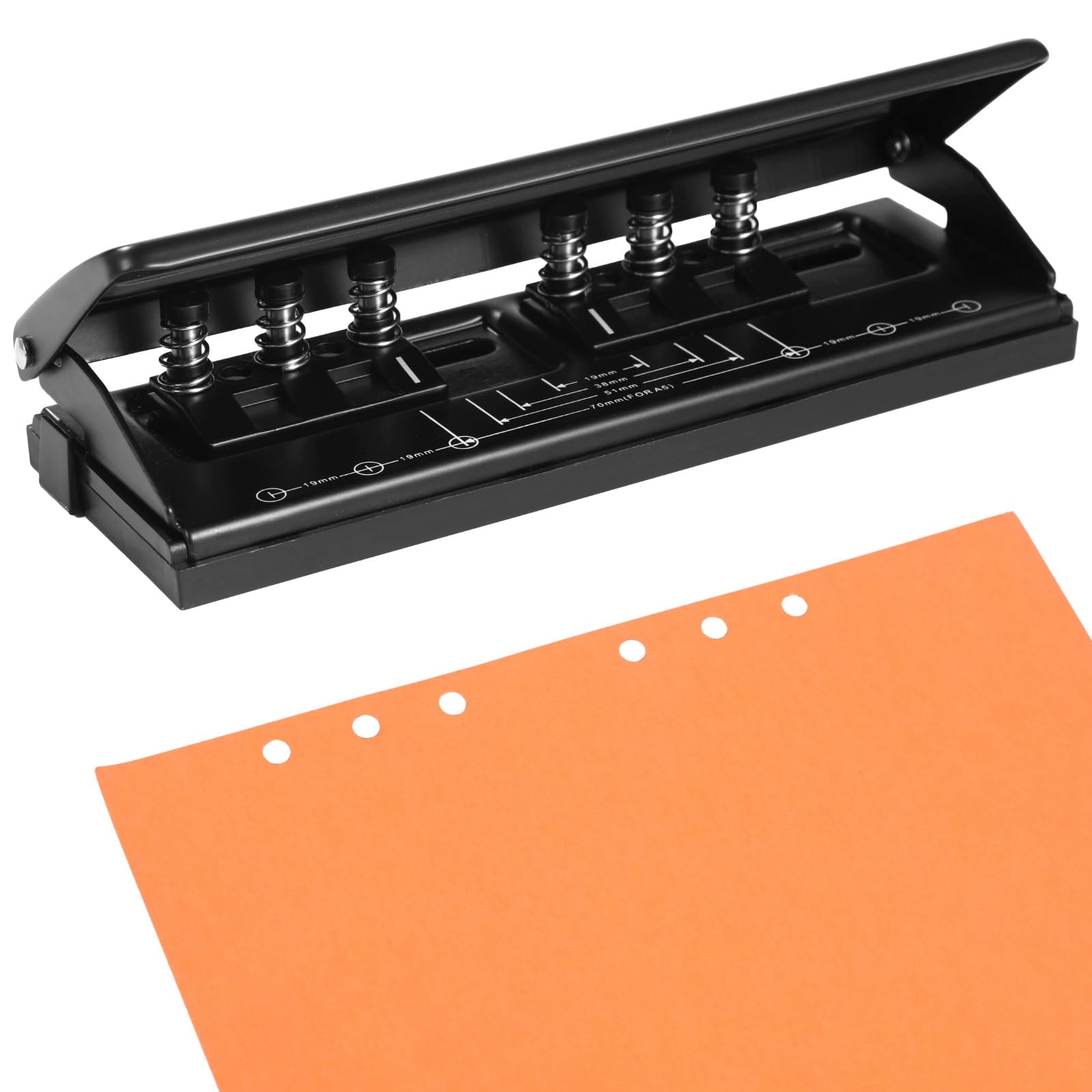 double punch ブラック Amazon.com: 6-Hole Paper Puncher Black, Accommodates A4, A5, A6