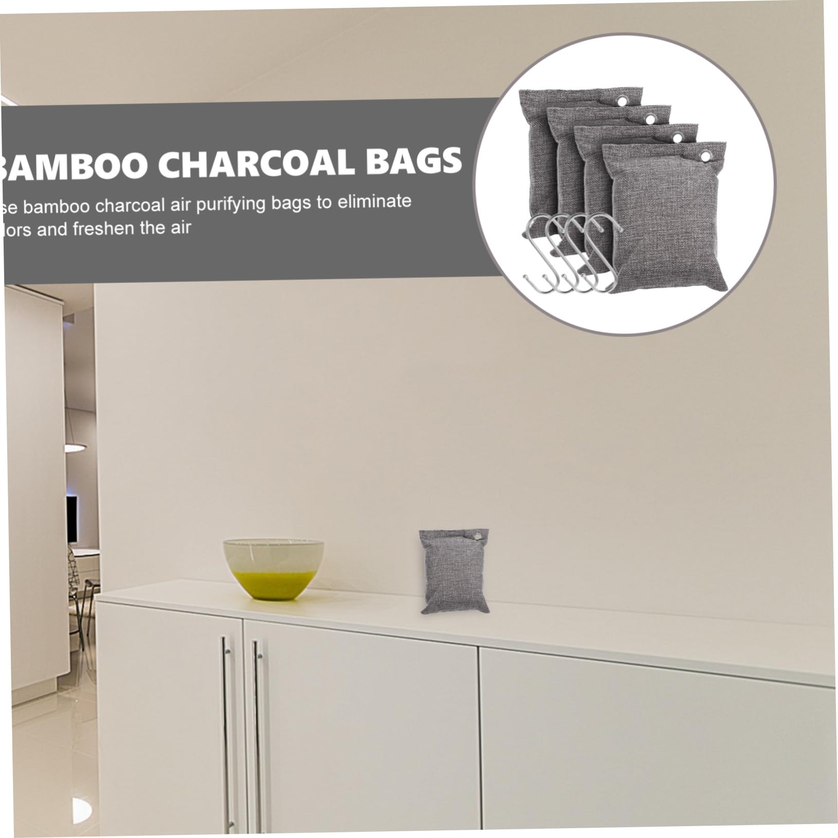 Sacchetti di Carbone Attivo in Bambù, Assorbi Odori