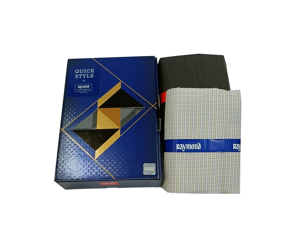 raymond Fabrics Men's Cotton Shirt and Trouser Unstitched Fabric Set - Gift Pack (Multicolour_Free Size) 29-picture-27