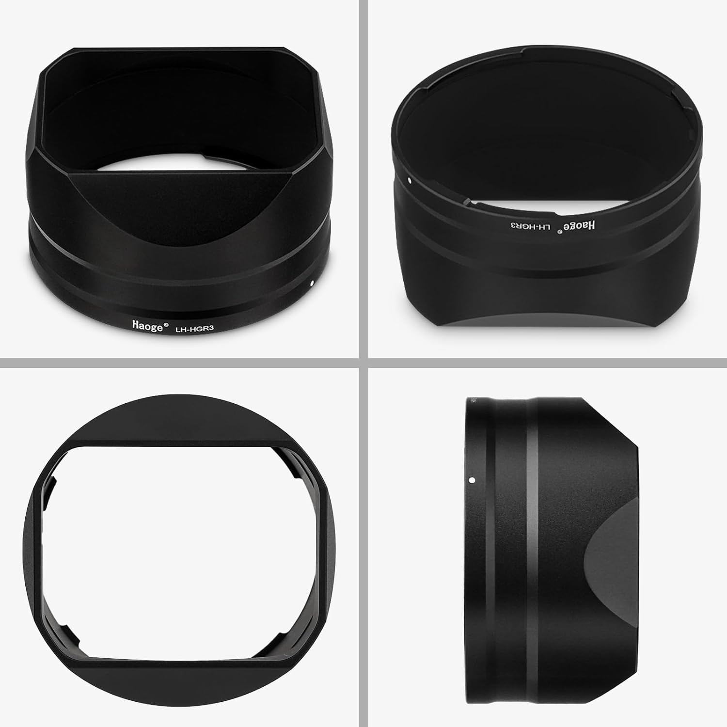 Haoge LH-HGR3 Metal Square Lens Hoods for RICOH GRIII GR3 HDF Camera Accessories
