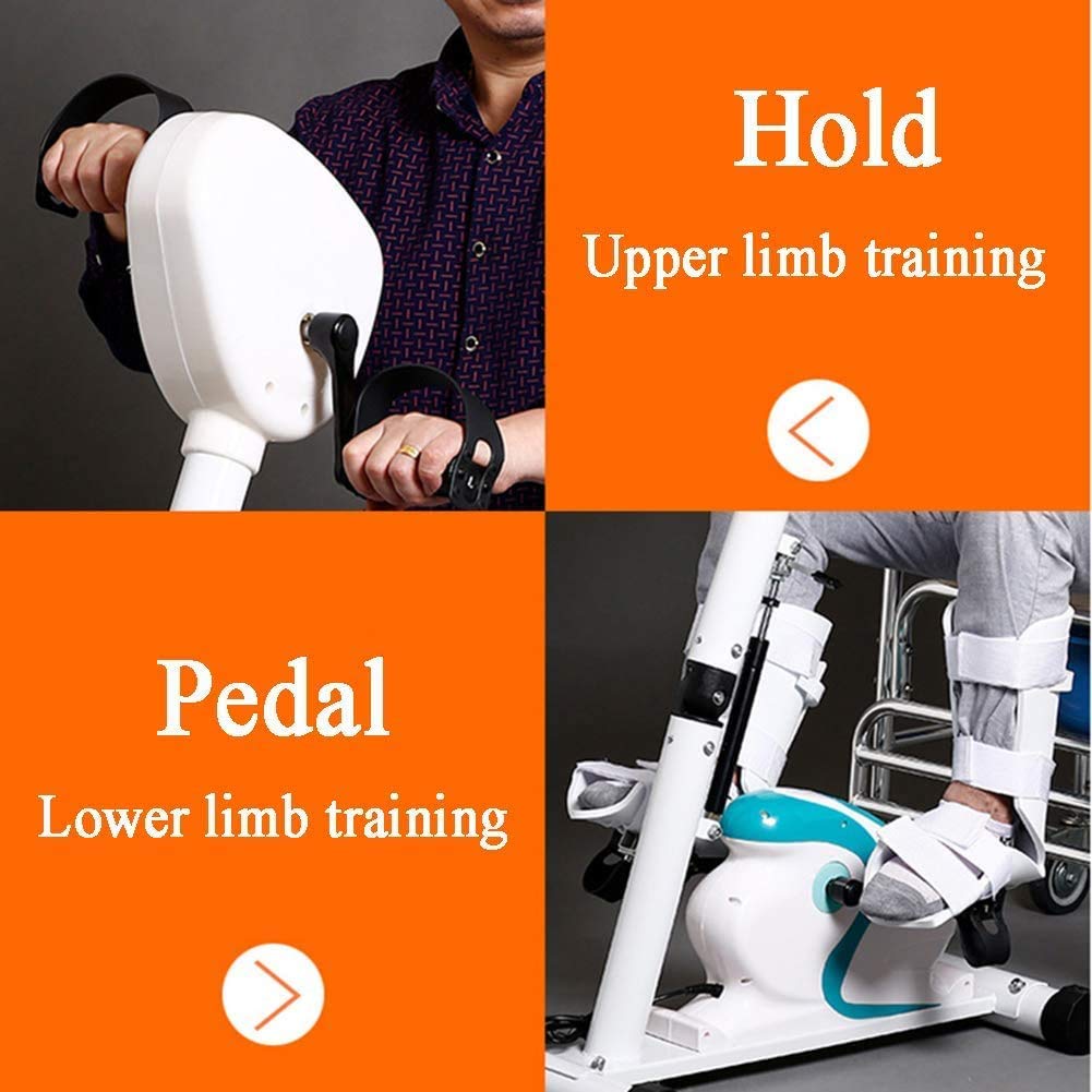 Tapis roulant Pieghevoli Pedale Elettrico per Esercizi, Cyclette stazionaria, Altezza Regolabile per Riabilitazione Fitness Indoor per Braccia e Gambe