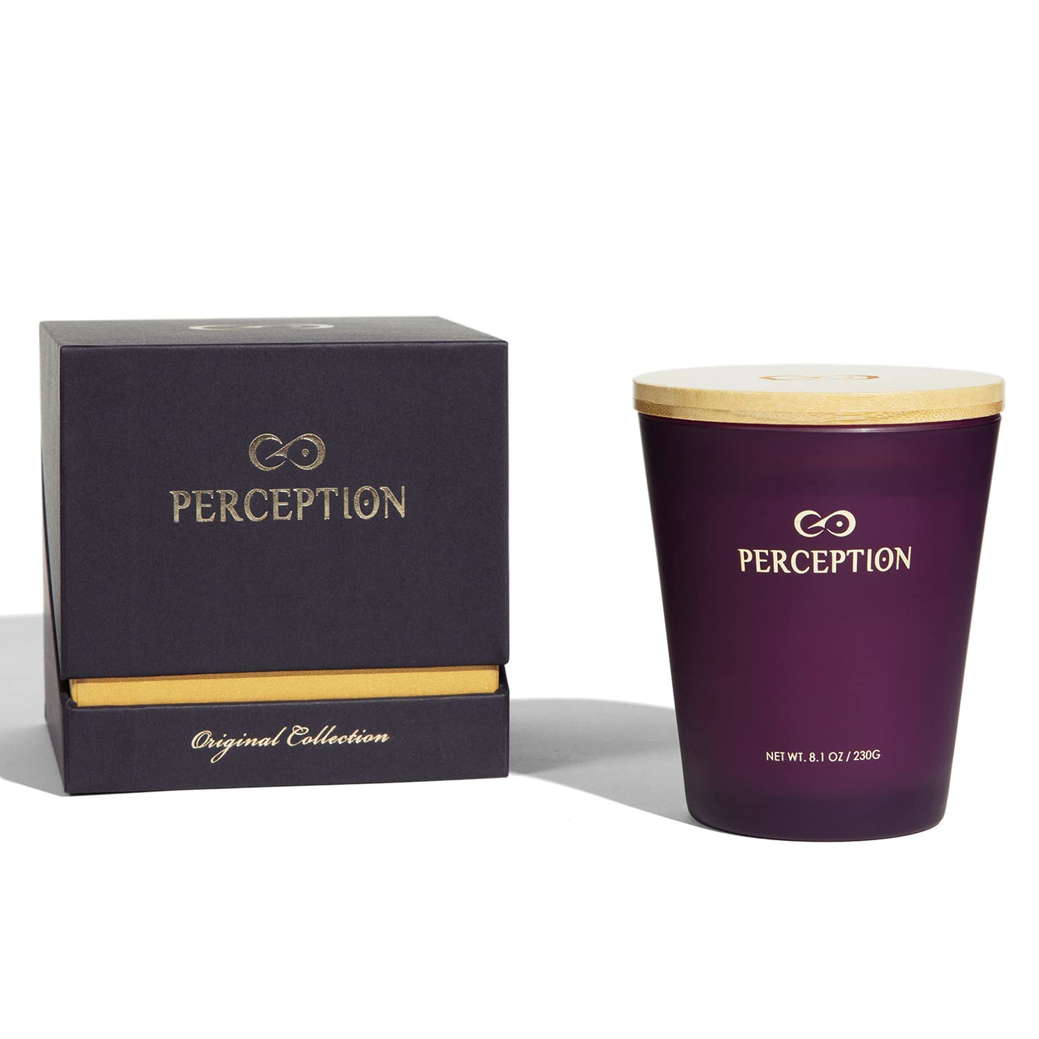 PERCEPTION AROMAS Luxury Scented Candle | Lavender Vanilla | Hand Poured Soy Wax Candle with Gift Box | Elegant Fragrances | 50 Hour Burn Time (8.1 oz