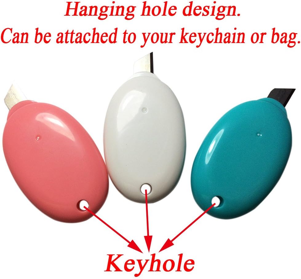 Creative Product RJWKAZ Mini Utility Knives Box Cutter Retractable Letter Opener (Blue/Pink/White) 6PC Best Cyber Deals π₯ RJWKAZ Mini Utility Knives Box Cutter Retractable Letter Opener (Blue/Pink/White) 6PC