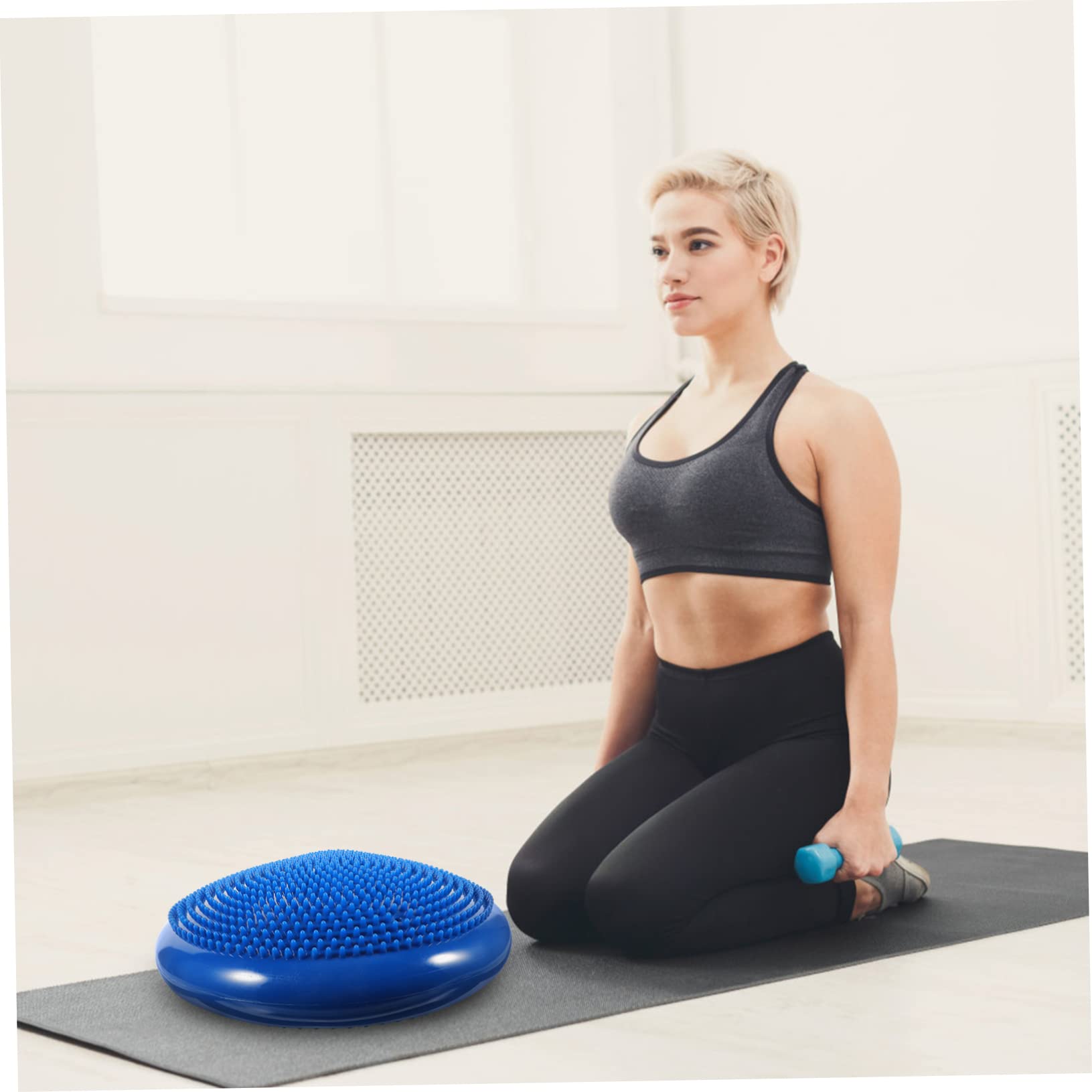 INOOMP Cuscino del Sedile oscillante Disco per Esercizi Sedile Gonfiabile Tappetino Yoga Extra Large Spesso dimena sedili Sportivi Disco di Disco oscillante Viola,Porpora