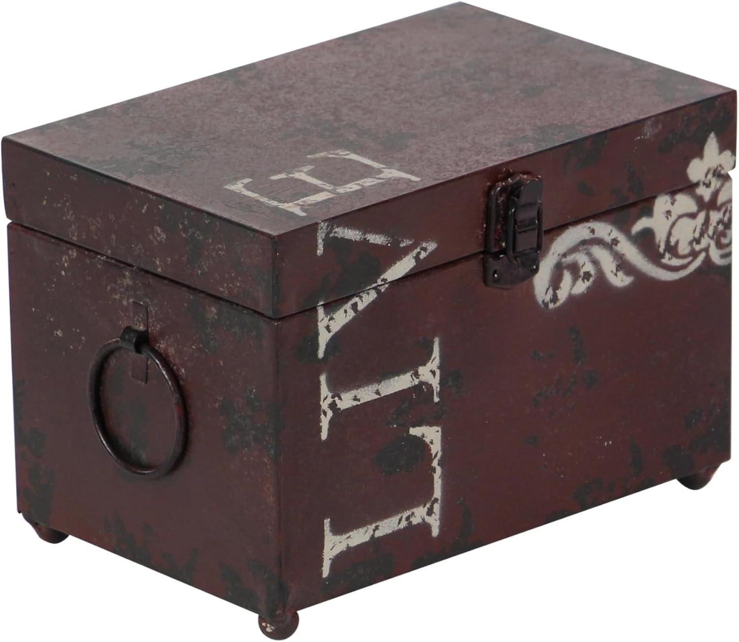 Deco 79 Metal Decorative Box Live Love Laugh Decorative Keepsake Boxes with Hinged Lid, Set of 3 Storage Boxes 16", 12", 9"W, Multi Colored