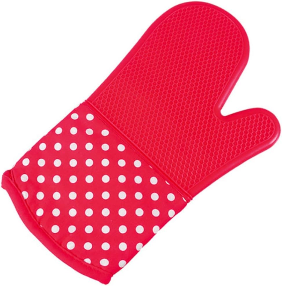 1 Pair of Gloves Oven Microwave Insulated Silicone Gloves Baking Kitchen Gloves (Color : B, Size