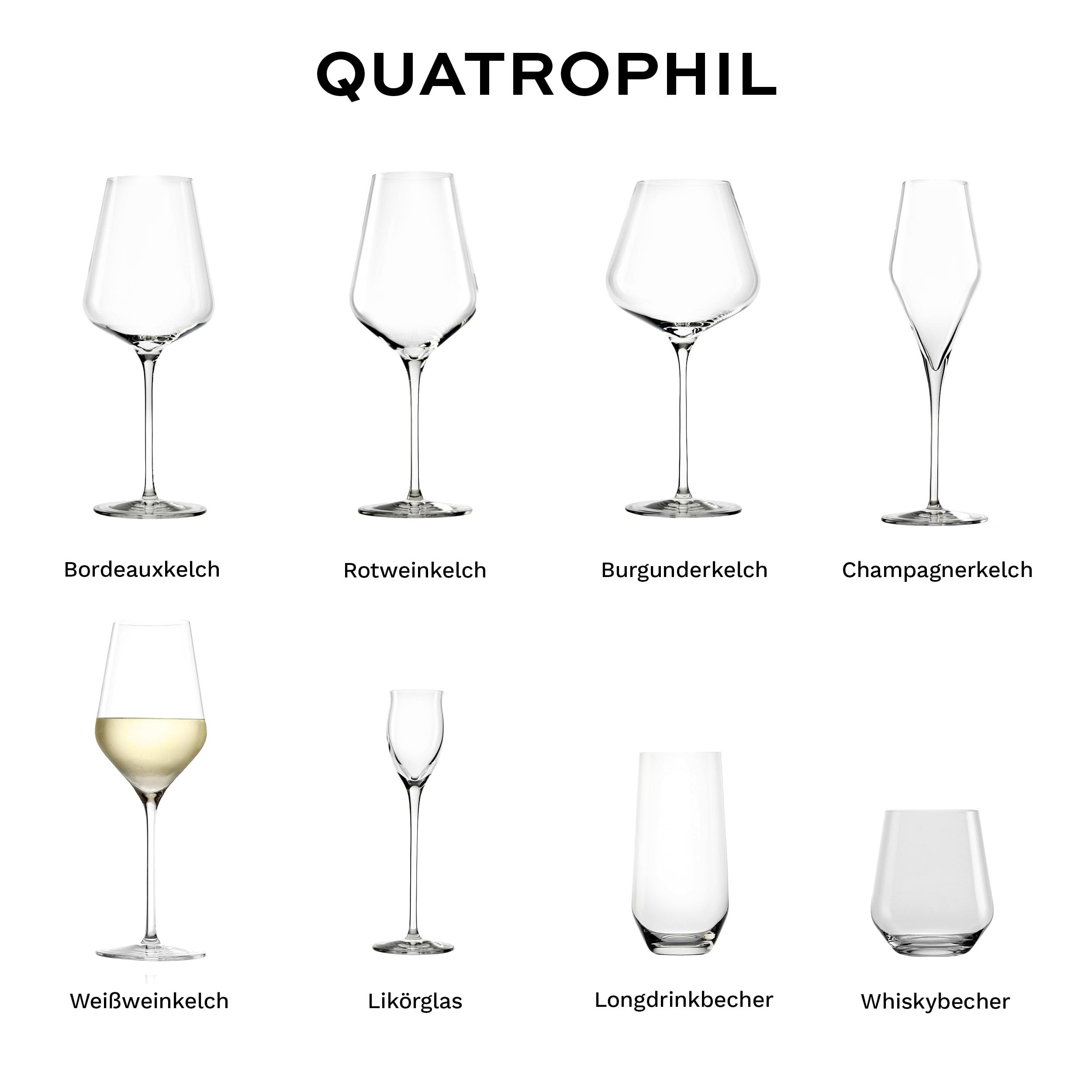 Stölzle Lausitz Quatrophil Weißweingläser Weißweinkelche – Bild 7