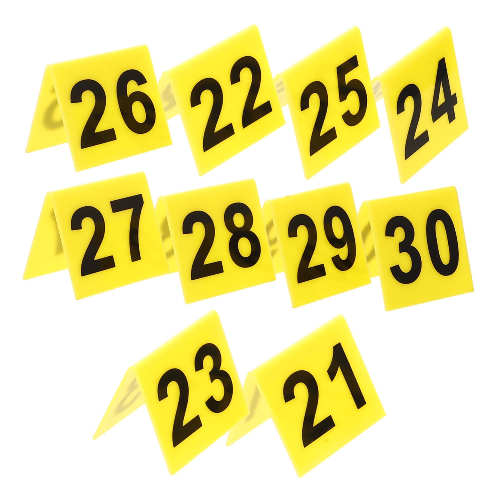 10piezas Marcadores De Evidencia Acrílicos para Escena del Crimen Números Triangulares Señalización para Mesa Resistente y Práctica Decoración Temática para Fiestas